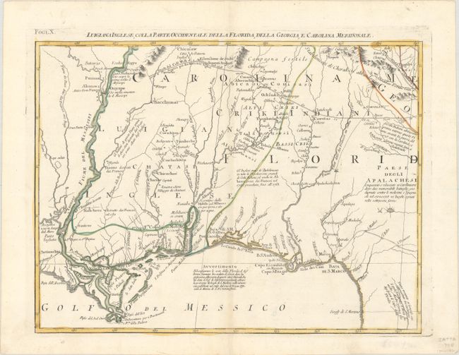Luigiana Inglese, colla Parte Occidentale della Florida, della Giorgia, e Carolina Meridonale