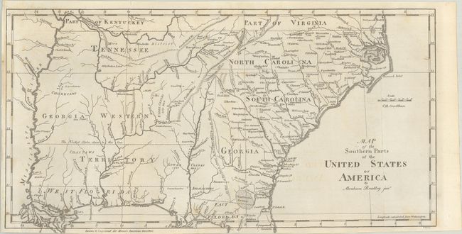 [Lot of 2] Map of the Southern Parts of the United States of America [and] A Correct Map of the Georgia Western Territory