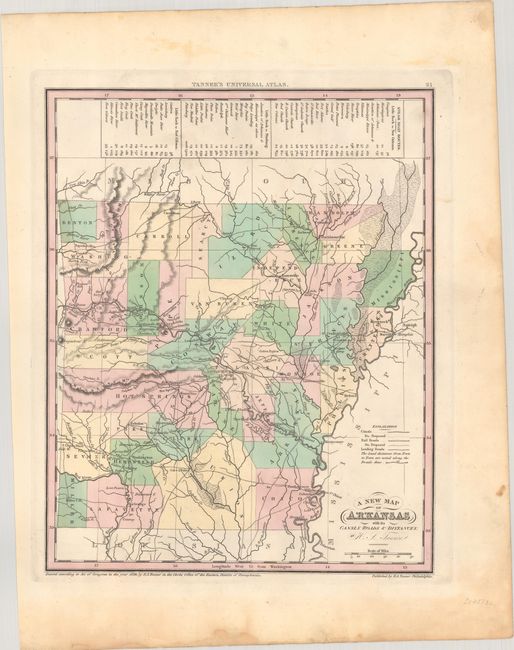 [Lot of 4] A New Map of Arkansas with Its Canals Roads & Distances [and] Arkansas [and] Arkansas [and] Arkansas