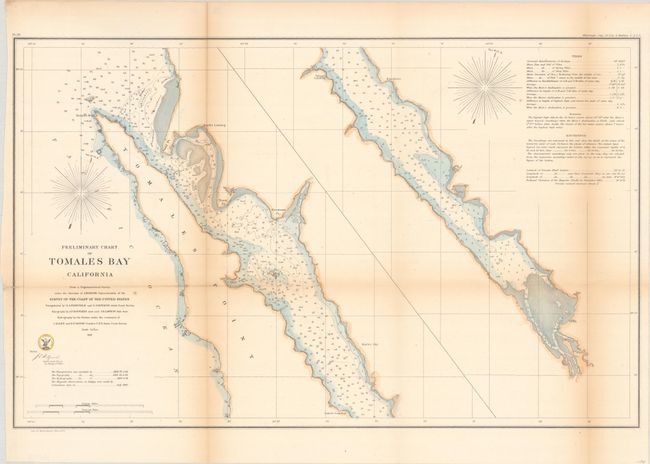 Preliminary Chart of Tomales Bay California