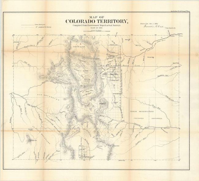 Map of Colorado Territory, Compiled from Government Maps & Actual Survyes