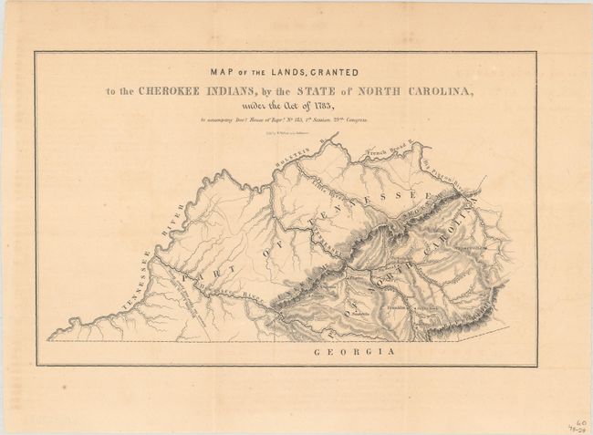 Map of the Lands, Granted to the Cherokee Indians, by the State of North Carolina, Under the Act of 1783...