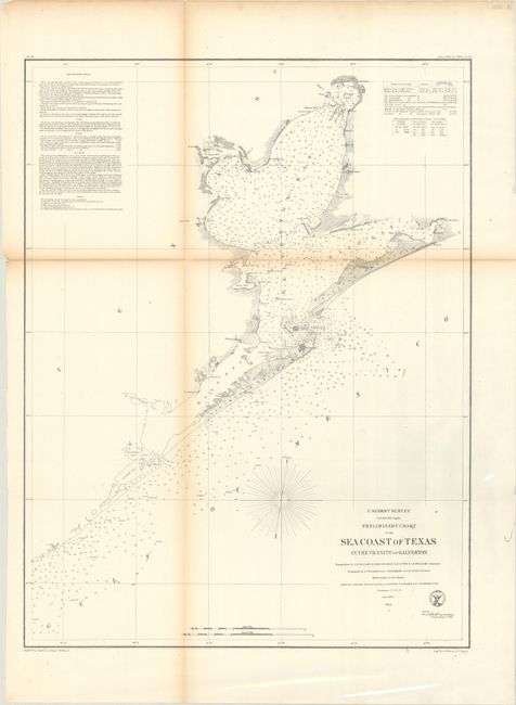 [Lot of 4 - U.S. Coast Survey Charts of Texas & Gulf Coast]