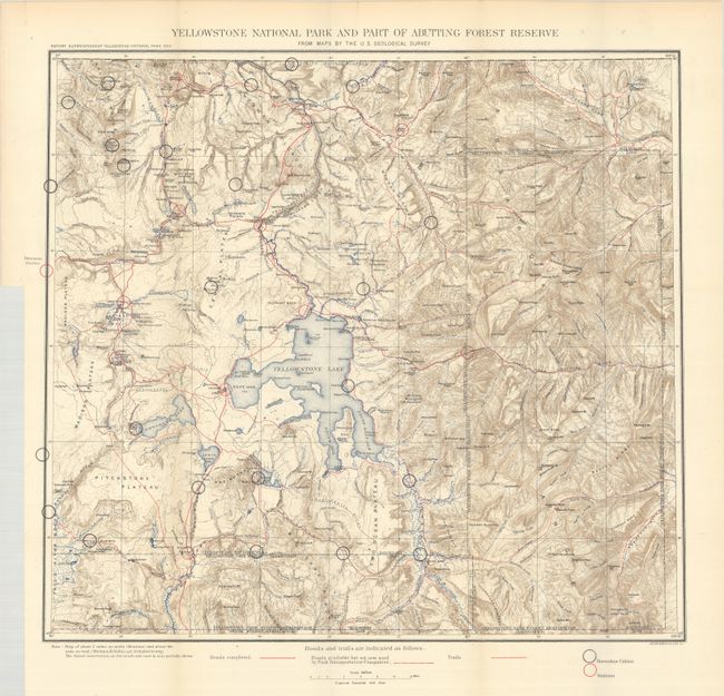 Yellowstone National Park and Part of Abutting Forest Reserve from Maps by the U.S. Geological Survey