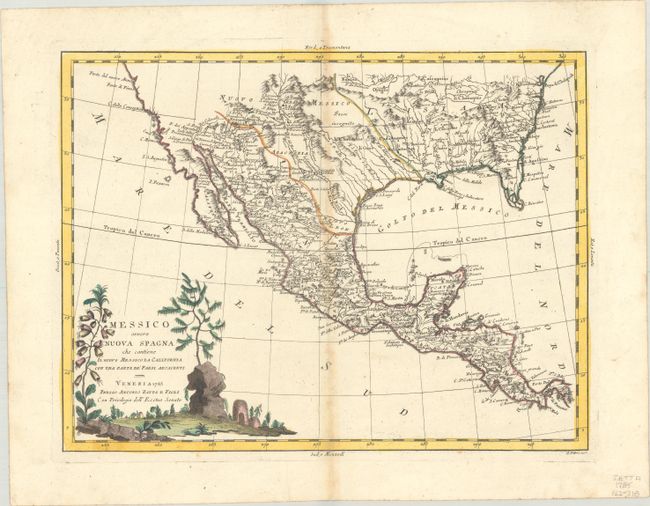 Messico Ouvero Nuova Spagna che Contiene il Nuovo Messico la California con una Parte de Paesi Adjacenti