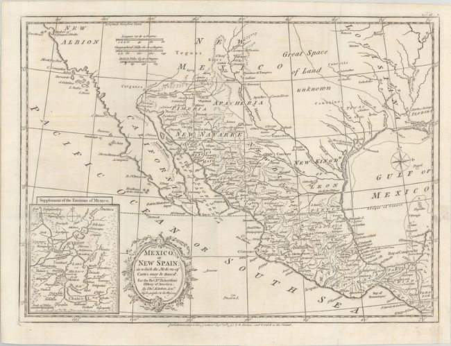 [Lot of 2] Mexico, or New Spain; in Which the Motions of Cortes May Be Traced... [and] Map of the Countries on the South Sea, from Panama to Guayquil...