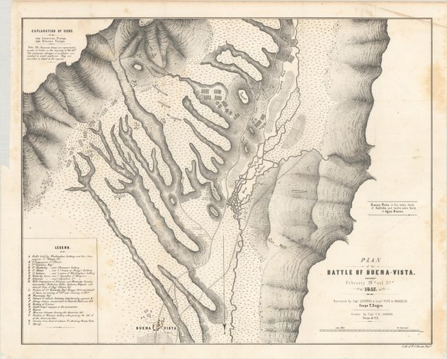 [Lot of 2] Plan of the Battle of Buena-Vista... [and] Survey of the Mexican Lines of Defence at Cerro Gordo...