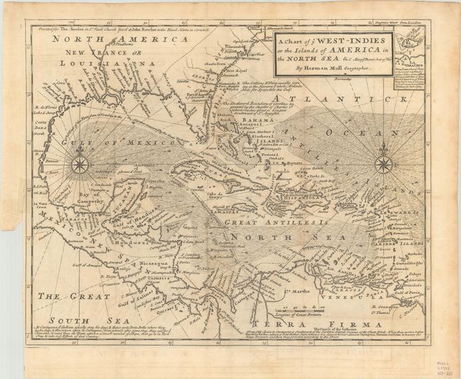 A Chart of ye West-Indies or the Islands of America in the North Sea &c. Being ye Present Seat of War