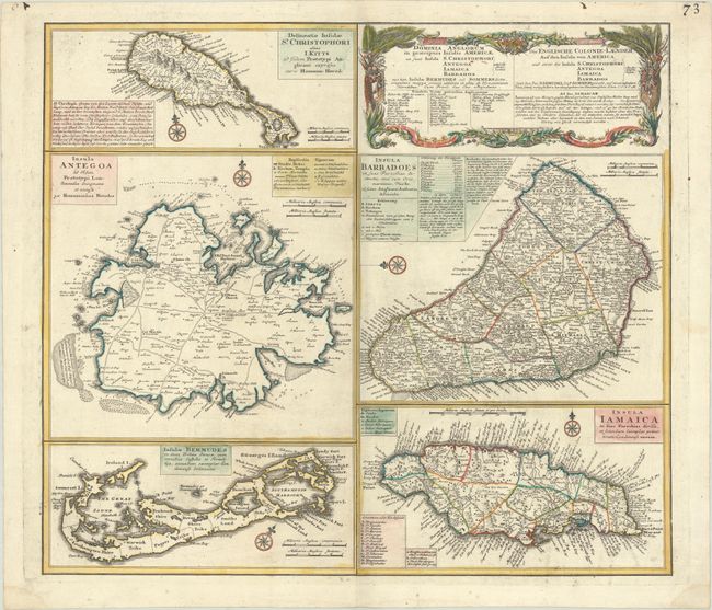 Dominia Anglorum in Praecipuis Insulis Americae ut sunt Insula S. Christophori Antego Iamaica Barbados nec non Insulae Bermudos vel Sommers