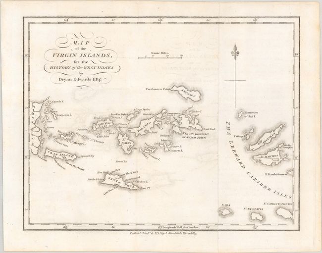Map of the Virgin Islands, for the History of the West Indies