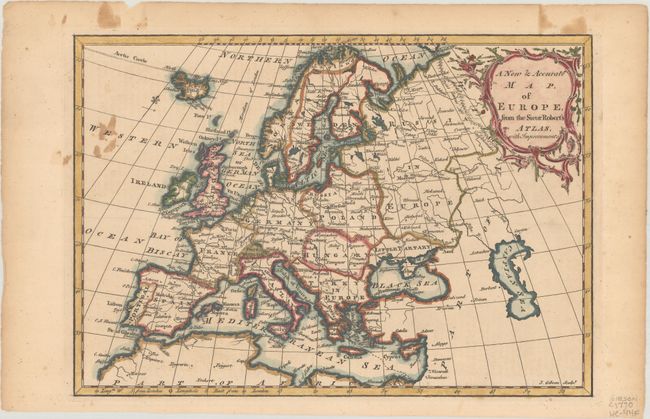 A New & Accurate Map, of Europe, from the Sieur Robert's Atlas, with Improvements