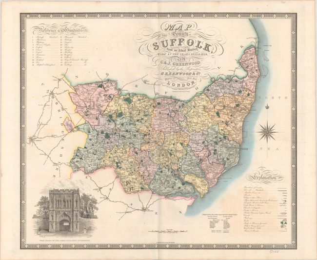 Map of the County of Suffolk, from an Actual Survey, Made in the Years 1823 & 1824