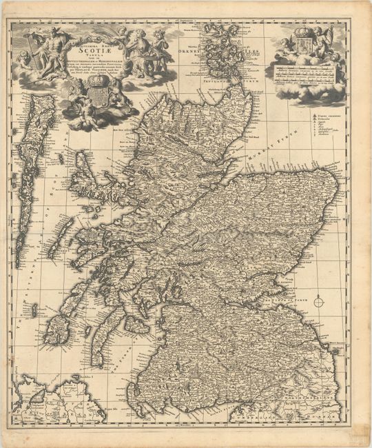 Exactissima Regni Scotiae Tabula tam in Septentrionalem et Meridionalem quam in Minores Earumdem Provincias...