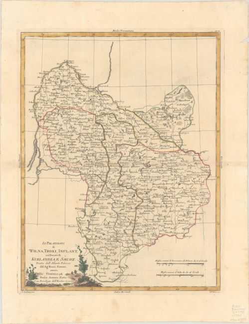 Li Palatinati di Wilna, Troki, Inflant, coi Ducati di Kurlandiae Smudz. Tratta dall' Atlante Polacco del Sigr. Rizzi Zanoni