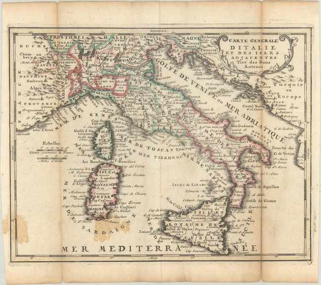 Carte Generale d Italie et des Isles Adjacentes Tire des Bons Auteurs