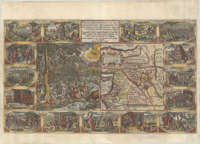 Tabula Geographica, in qua Paradisus, nec non Regiones, Urbes, Oppida, et Loca Describuntur: Quorum in Genesi Mentio Fit...
