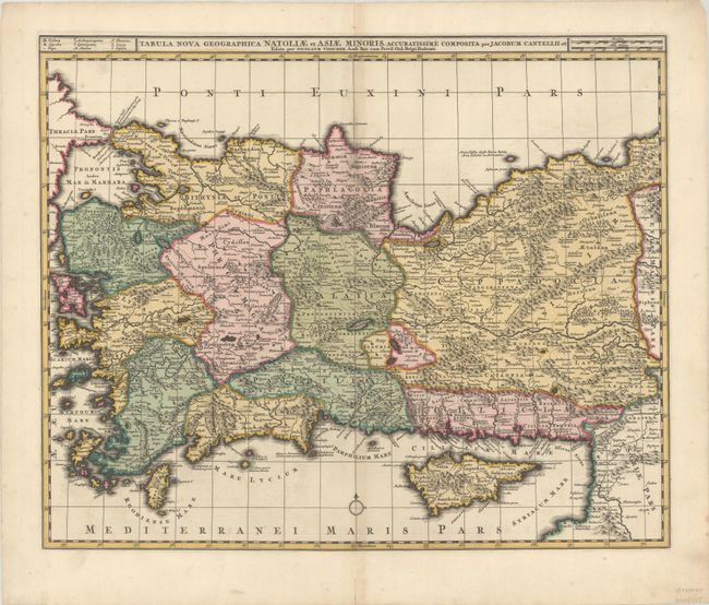 Tabula Nova Geographica Natoliae et Asiae Minoris, Accuratissime Composita per Jacobum Cantellii