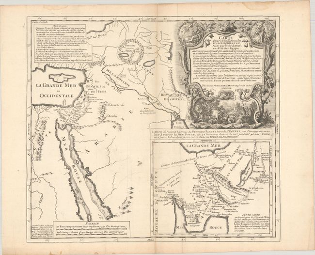 Carte pour l'Intelligence des Voiages d'Abraham, Faits par l'Ordre de Dieu, en Asie et en Egypte...