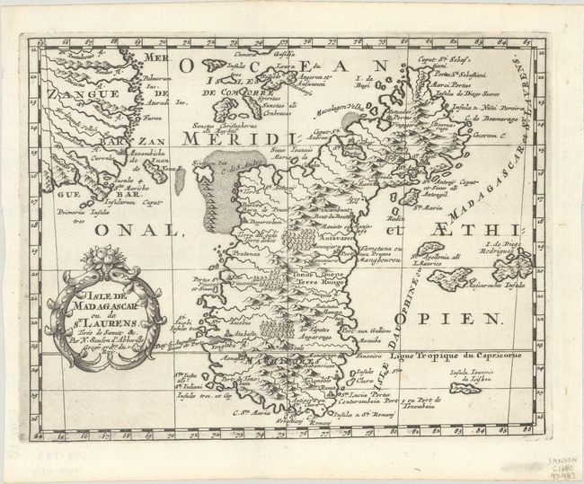 Isle de Madagascar ou de St. Laurens, Tiree de Sanut &c.