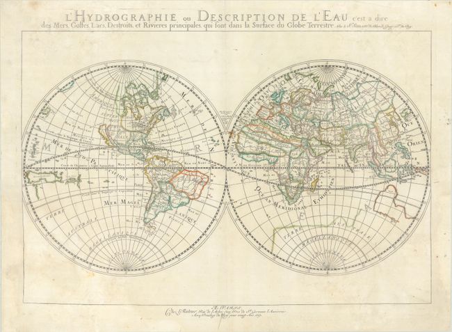 L'Hydrographie ou Description de l'Eau c'est a Dire des Mers, Golfes, Lacs, Destroits, et Rivieres Principales, qui sont dans la Surface du Globe Terrestre