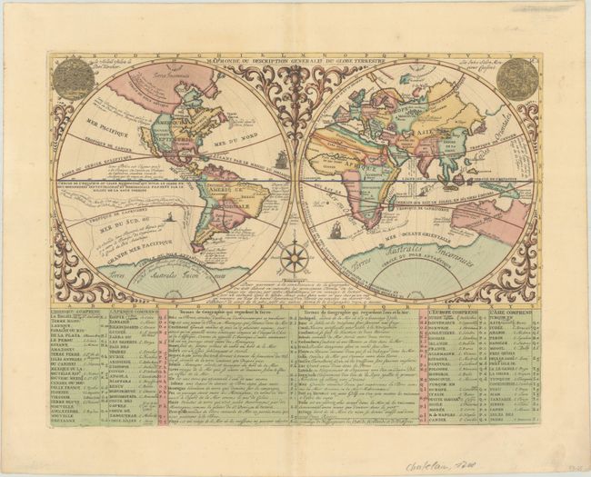 Mappemonde ou Description Generale du Globe Terrestre
