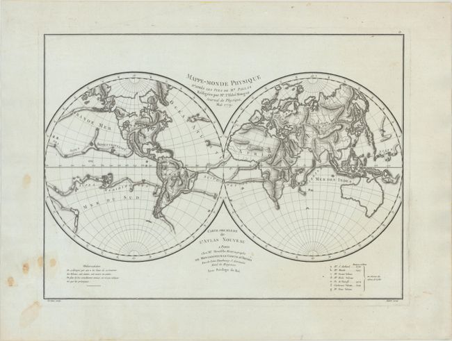 Mappe-Monde Physique d'Apres les Vues de Mr. Pallas Redigees par Mr. l'Abbe Mongez...