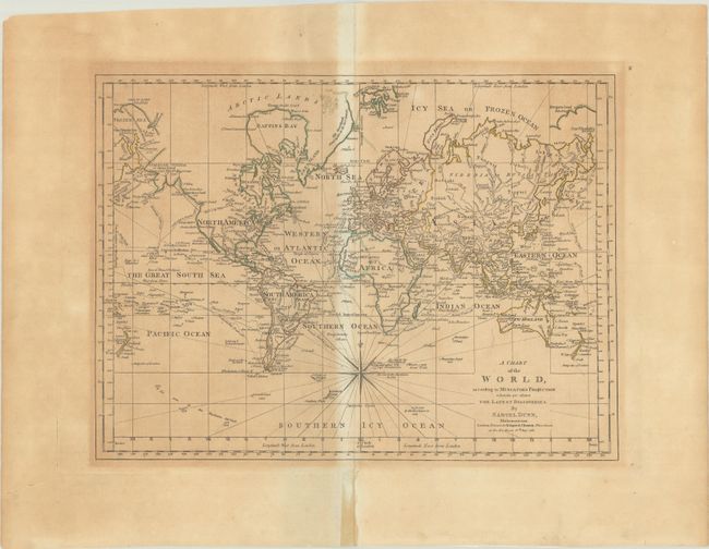 A Chart of the World, According to Mercator's Projection Wherein Are Shewn the Latest Discoveries
