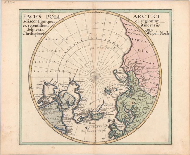 [Lot of 2] Facies Poli Arctici Adiacentiumque ei Regionum ex Recentissimis... [and] Facies Poli Antarctici ex Recentissimis Itinerariis Descripta...