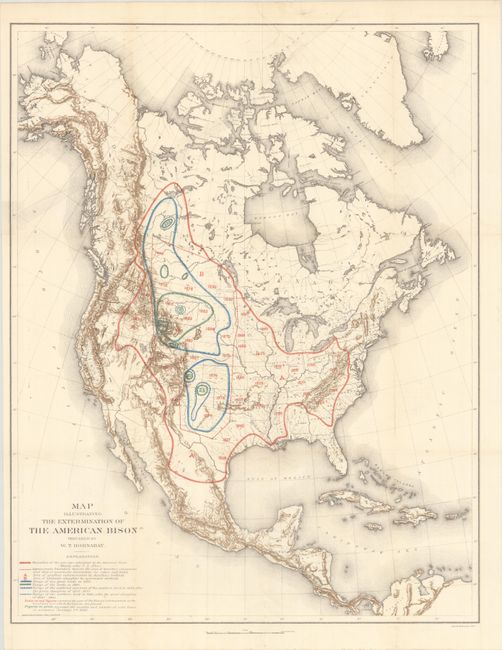 Map Illustrating the Extermination of the American Bison