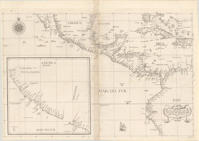 Carta Prima Generale d'America dell' India Occidentale e Mare del Zur