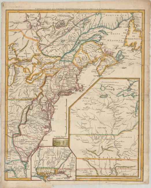 Carte d'une Partie de l'Amerique Septentrionale, pour Servir a l'Histoire de la Derniere Guerre