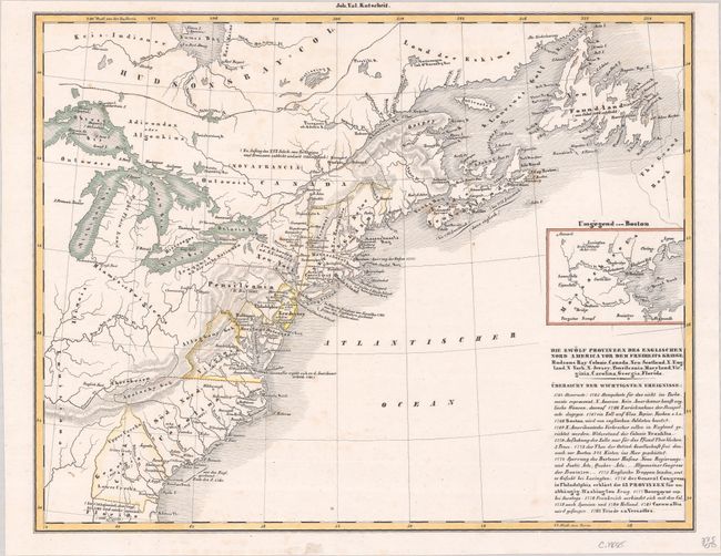 [Lot of 2] Die Zwolf Provinzen des Englischen Nord America vor dem Freiheits Kriege... [and] Die Atlantischen Staaten Zwischen Washington & Boston