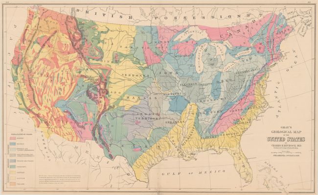 [Lot of 2] Gray's Geological Map of the United States [and] Geological Map of the United States