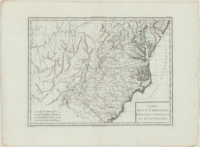Carte de la Caroline Meridionale et Septentrionale et de la Virginie