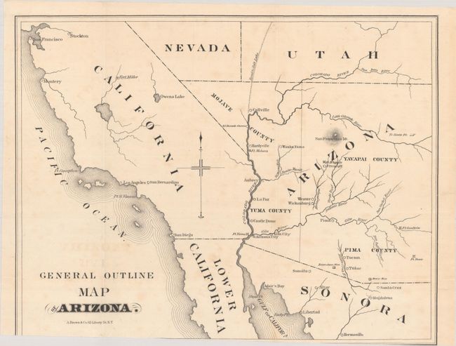[Lot of 4] General Outline Map of Arizona [and] Map of the Territory of Arizona [and] Territory of Arizona [and] Clason's Guide Map of Arizona