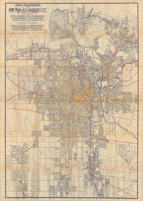 Official Transportation and City Map of Los Angeles California and Suburbs