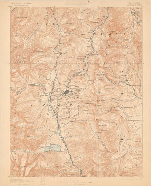 [Lot of 3] Reconnaissance Map - Colorado - Leadville Sheet [and] Colorado (Larimer County) - Livermore Quadrangle [and] Topography - Colorado - Manitou Quadrangle