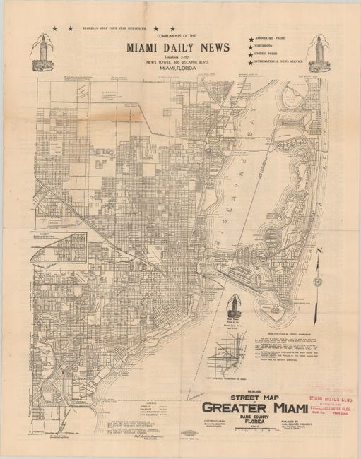 Revised Street Map of Greater Miami Dade County Florida