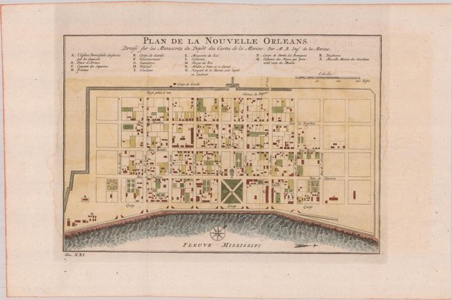Plan de la Nouvelle Orleans. Dresse sur les Manuscrits du Depot des Cartes de la Marine