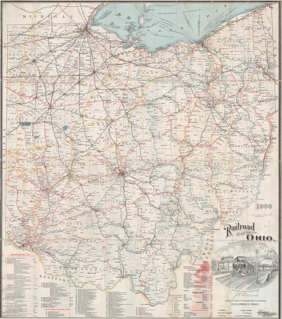 Railroad Map of Ohio. Published by the State