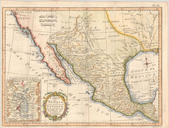 Carte du Mexique ou de la Nouvelle Espagne, ou l'on Peut Suivre les Mouvemens des Costes, pour l'Histoire de l'Amerique par le Dr. Robertson
