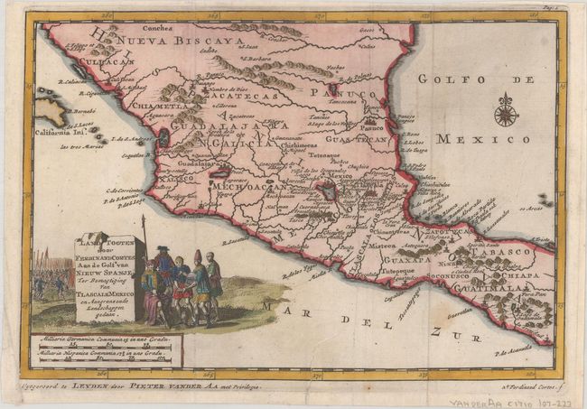 Land Togten door Ferdinand Cortes aan de Golf van Nieuw Spanje, ter Bemagtiging van Tlascale Mexico en Aangrenzende Landschappen Gedaan
