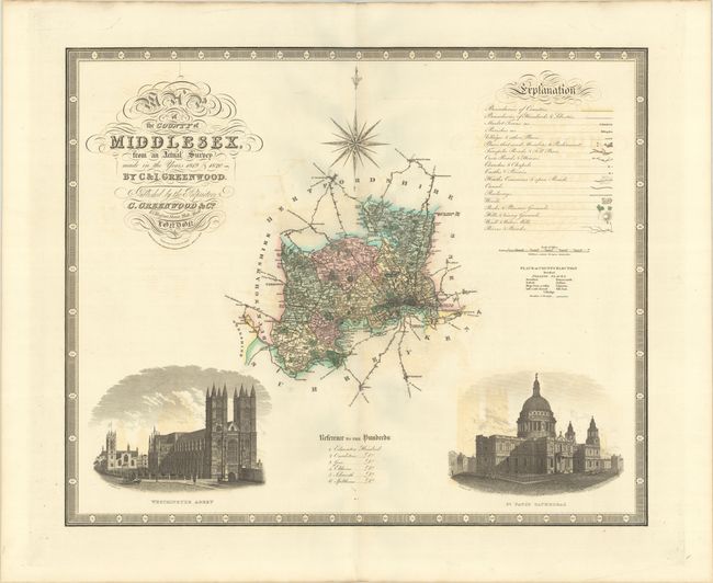 Map of the County of Middlesex, from an Actual Survey Made in the Years 1819 & 1820