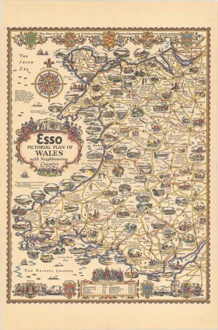Esso Pictorial Plan of Wales with Neighbouring Counties