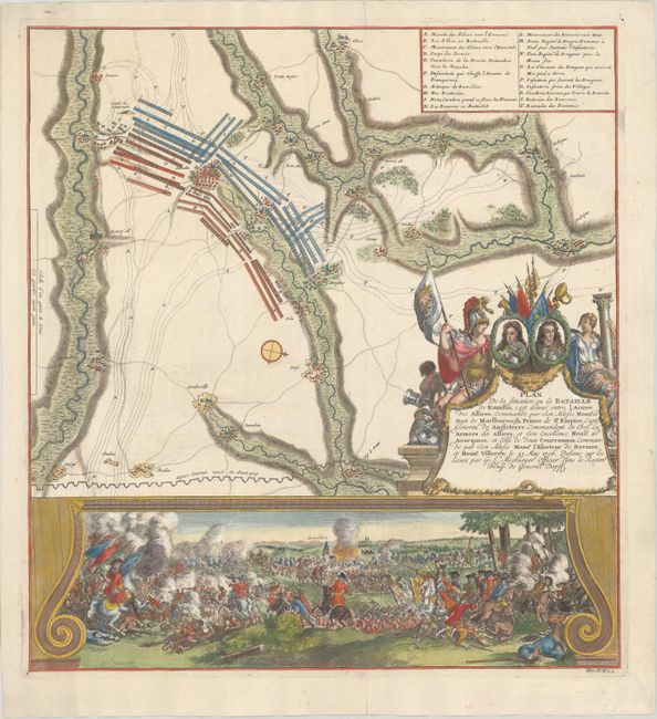 Plan de la Situation ou la Bataille de Ramillis, cest donne Entre l Armee des Alliees, Commandre par son Altesse Monsr. le Duc de Marlborough, Prince de St. Empire...