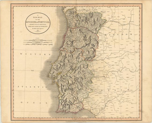 A New Map of the Kingdom of Portugal, Divided into Its Provinces, from the Latest Authorities