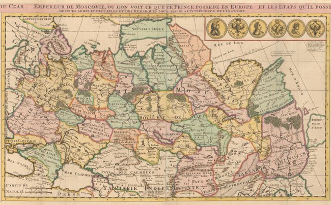 Carte Generale des Etats du Czar Empereur de Moscovie, ou l'on voite ce que ce Prince Possede en Europe et les Etats qu'il Possede en Asie...