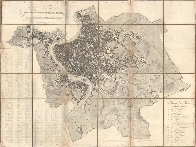 Pianta Topografica di Roma Dalla Direzione Generale del Censo