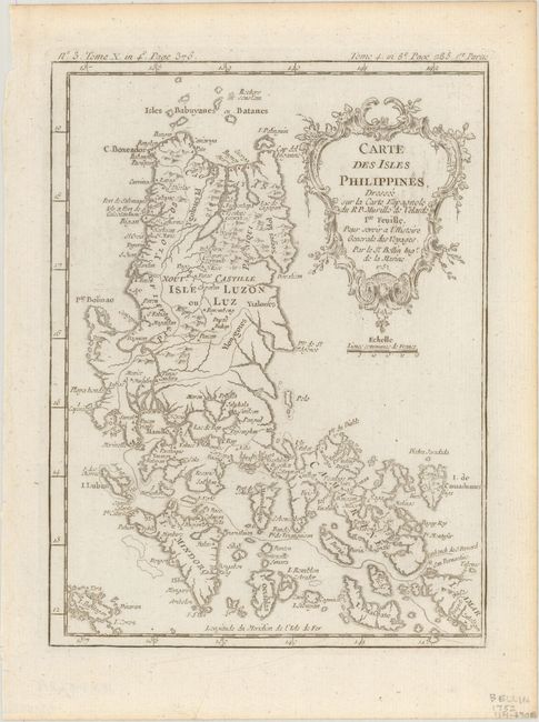 [Lot of 2] Carte des Isles Philippines, Dressee sur la Carte Espagnole du R.P. Murillo de Velarde Ire. Feuille... [and] ... 2e. Feuille...