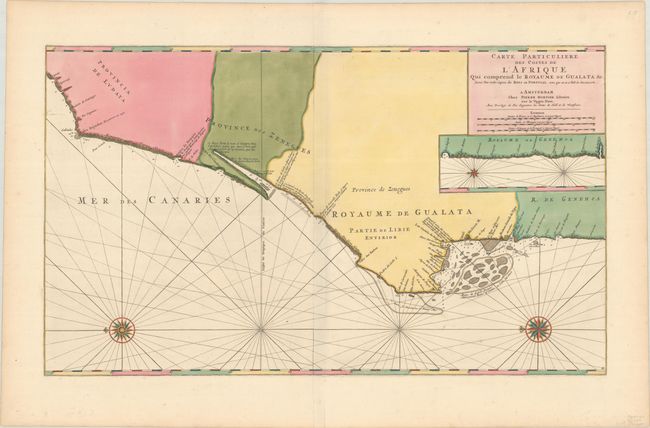 Carte Particuliere des Costes de l'Afrique Qui comprend le Royaume de Gualata &c...